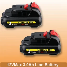 2X 10.8V 12V 3.0Ah/6.0Ah Battery for Dewalt DCB120 DCB121 DCB123  DCD710 DCF813