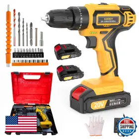 B0D8194R98 ASEBOY Cordless Drill Batteries Charger Keyless