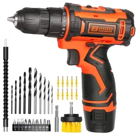 B0DCFLH1JW BIHOO Cordless Drill Driver Set Keyless Chuck Kit