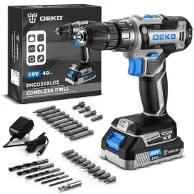 B0D8B8FB1X DEKOPRO Deko Pro Cordless Power Drill Set Electric