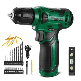 B0D8HNL1ZB DEKOPRO Cordless Drill Led Light Keyless Chuck