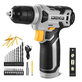 B0D8HW8NZB DEKOPRO Cordless Drill Set Keyless Chuck Led