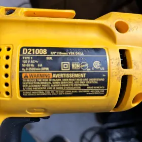 D21008 DEWALT Drill Vsr Keyless Chuck Manual #2