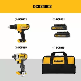 DCK240C2 DEWALT Cordless Drill Impact Driver Kit #3
