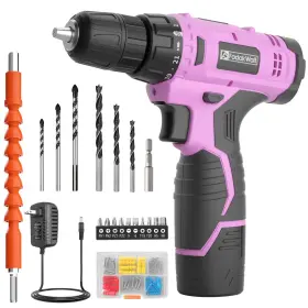 B0CL9TXR7Z FADAKWALT Pink Cordless Drill Set Battery Charger