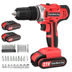 B0B9JSSFLP GARDENJOY Cordless Drill Set Batteries Charger