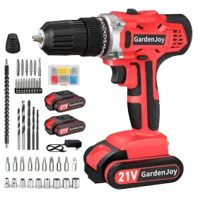 B0FJM4MKQV GARDENJOY Cordless Drill Set Batteries Charger Led