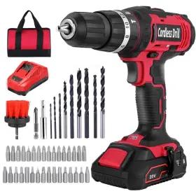 B0CDFQX97L ONLYELAX Cordless Drill Set Keyless Chuck Clutch