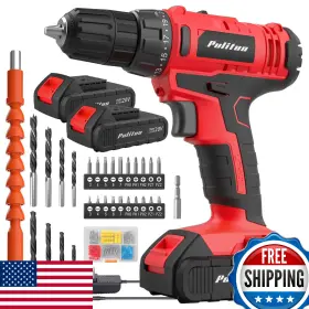 B0DFSW93WM PULITUO Cordless Drill Batt Keyless Chuck Led