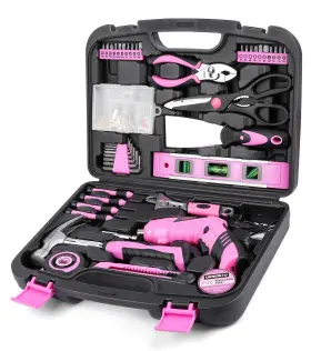 B0CNQPY9C2 URASISTO Pink Household Tool Set Usb Cordless