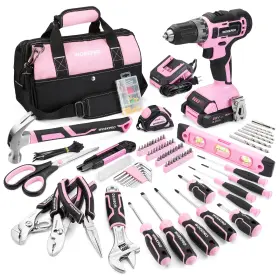 B09XR3GMN7 WORKPRO Pink Household Tool Cordless Drill Repair