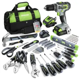 B09XR5T2V6 WORKPRO Cordless Drill Driver Tool Set Ion Battery