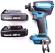 New Makita Brushless 18V XDT13 1/4" Impact Driver, (2) BL1820B Batteries 18 Volt