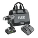 Flex 24V Cordless Power Drill Set 650 Inch Lbs Torque Compact Lightweight Bat...