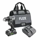 Flex FX1131-1A 24V 1/2" 2-Speed Compact Cordless Drill Driver Kit, 2.5Ah