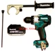 New Makita 18V XPH14 Cordless Brushless 1/2 Hammer Drill, 1) BL1840B 4.0 Battery
