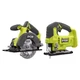 Ryobi One 18V Cordless 2 Tool Combo Kit with 5 1 2 in Circular Saw and Jig Saw