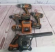 Ridgid 18v 3x Drill Driver R86115,R86008,R8701& Jobsite Blower w/Charger&Battery
