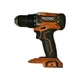 RIDGID R860010 18V Compact Cordless Drill Keyless 1/2" Chuck Orange/Black (c3)