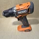 RIDGID R860010 18V Compact Drill/Driver 1/2" Keyless Orange/Black Battery No Box