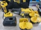 3 Dewalt 18v NICD Power Tools, 1/2" Hammer Drill, Angle Drill, Reciprocating saw