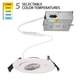 WAC Lotos 1Lt 4" LED 5-CCT Round Recessed Kit, White/FR - R4ERAR-W9CS-WT
