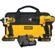 Dewalt 20-Volt MAX Cordless Drill / Impact Combo Kit Set 2 Batteries Charger Bag