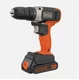 Black & Decker BCD702C1 20V MAX Li-Ion 3/8 in. Drill Driver Kit (1.5 Ah) New