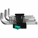 Wera 05133163001 Metric Chrome Ball-End L-key Set, 9 Piece