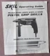 Original 1986 SKIL Pistol Grip Drill Operating Guide Models 6125 6225 6325 6345
