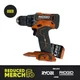 RIDGID Cordless Brushless 1/2" 18Volt battery R860010 Drill Driver Model Dirty