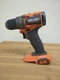 RIDGID R87012 18V Drill/Driver Brushless SubCompact Keyless 1/2 in Chuck Orange