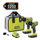 RYOBI ONE+ 18V Cordless 2-Tool Combo Kit with Drill/Driver, Impact Driver