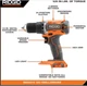 RIDGID 18V Cordless 1/2" Drill Driver Model# R860010  Ships to Puerto Rico Too