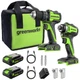 Greenworks 24V 400 in-lbs Drill Driver and 1950 in-lbs Impact Driver Combo Kit