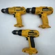 Lot Of 3: DEWALT DW952,  DW953, DW955 Drill/Driver-UNTESTED