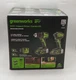 Greenworks 24V Drill & Impact Driver Combo Kit 3 Batteries (1x 4Ah) Open Box