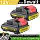 2X 12V Max 3.0AH Lithium DCB127-2 Battery for DeWalt DCB120 DCD710 DCF813 Tools