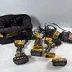 DeWalt 20V Drill Lot With Power Stack Batteries, Chargers, Bag DCF840 DCD798