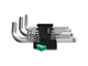 Wera 05133163001 - 950/9 Hex-Plus 3 L-key Set, Metric, Chrome-Plated, 9pcs
