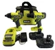Ryobi One+ 18V 1/2 in Drill Driver 1/4 in Impact 2 1.5 Ah Batteries PCL1200K2