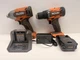 RIDGID Combo Set 18V R860010 Drill 1/2"R860021 1/4" Impact Driver W/Charger & Ba