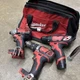 3 Milwaukee M18 2650-20 18V 1/4 Impact Driver Drill Bag Lot Set Battery 2407-20