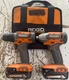 Ridgid 2pc Set Impact(R680021) & Drill Driver(R860010) w/ 2 - 2Ah Batteries