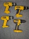 Lot Of 4 DeWalt Hand Drills DC720 DW928 DW990 DW953 One Phillips Bit /No Battery