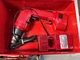 RARE MILWAUKEE 0399-1 CORDLESS 0398-1  12v DRIVER DRILL  STEEL CASE RARE NEW USA