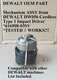 DEWALT OEM Part from DW056 Cordless Impact Driver *Mechanism Assy *616908-03SV 