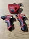 Milwaukee M12 12V 3/8" 3401-20 Drill + 1/4" Impact Driver 3450-20 + Charger