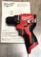New! Milwaukee M12 Subcompact Brushless 3/8" Drill Driver, Bare Tool #3401-20