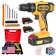 Aseboy 20V Cordless Drill with 2 Batteries & Charger, 3/8" Keyless Chuck